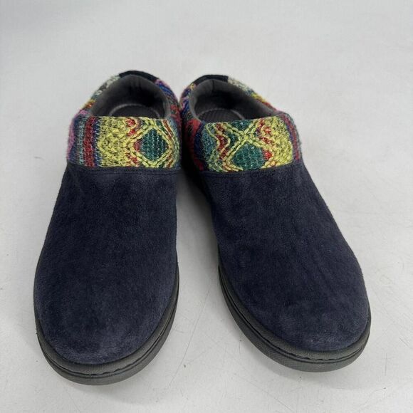 Dansko Eartha Size 6  /36 Purple Suede Knit Trim Cuff Slip On Mule Clogs - Picture 3 of 8